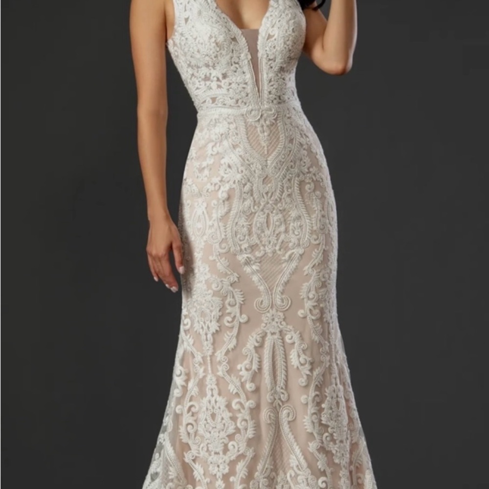 Elegant Cream Lace Dress